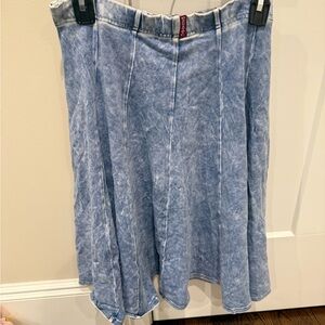 Hard Tail Blue A-Line Pleated Skirt